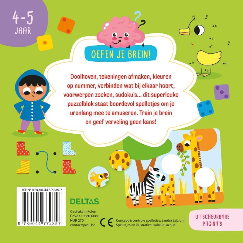 Oefen Je Brein! Leerrijke Spelletjes - 4-5 Jaar