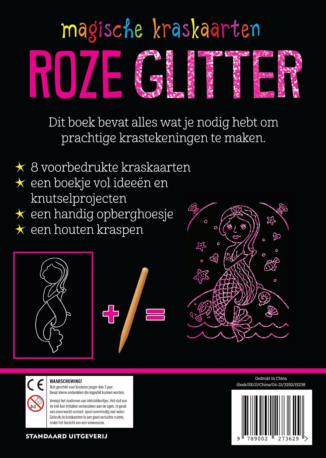 Magische Kraskaarten: Roze Glitter