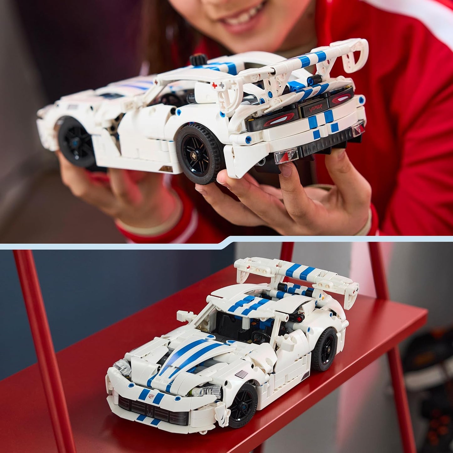 LEGO Technic Dodge Viper GTS-R Sportauto - Bouwpakket voor Kinderen vanaf 10 Jaar - Speelgoed Auto met Besturing, V10-Motor met Zuigers en Openende Deuren - Cadeau voor Jongens en Meisjes - 42234