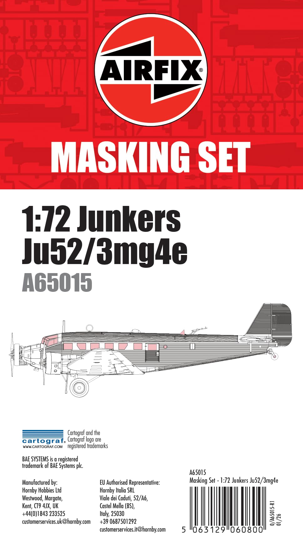 Masking Set - Junkers Ju52/3Mg4E - 1:72 Scale
