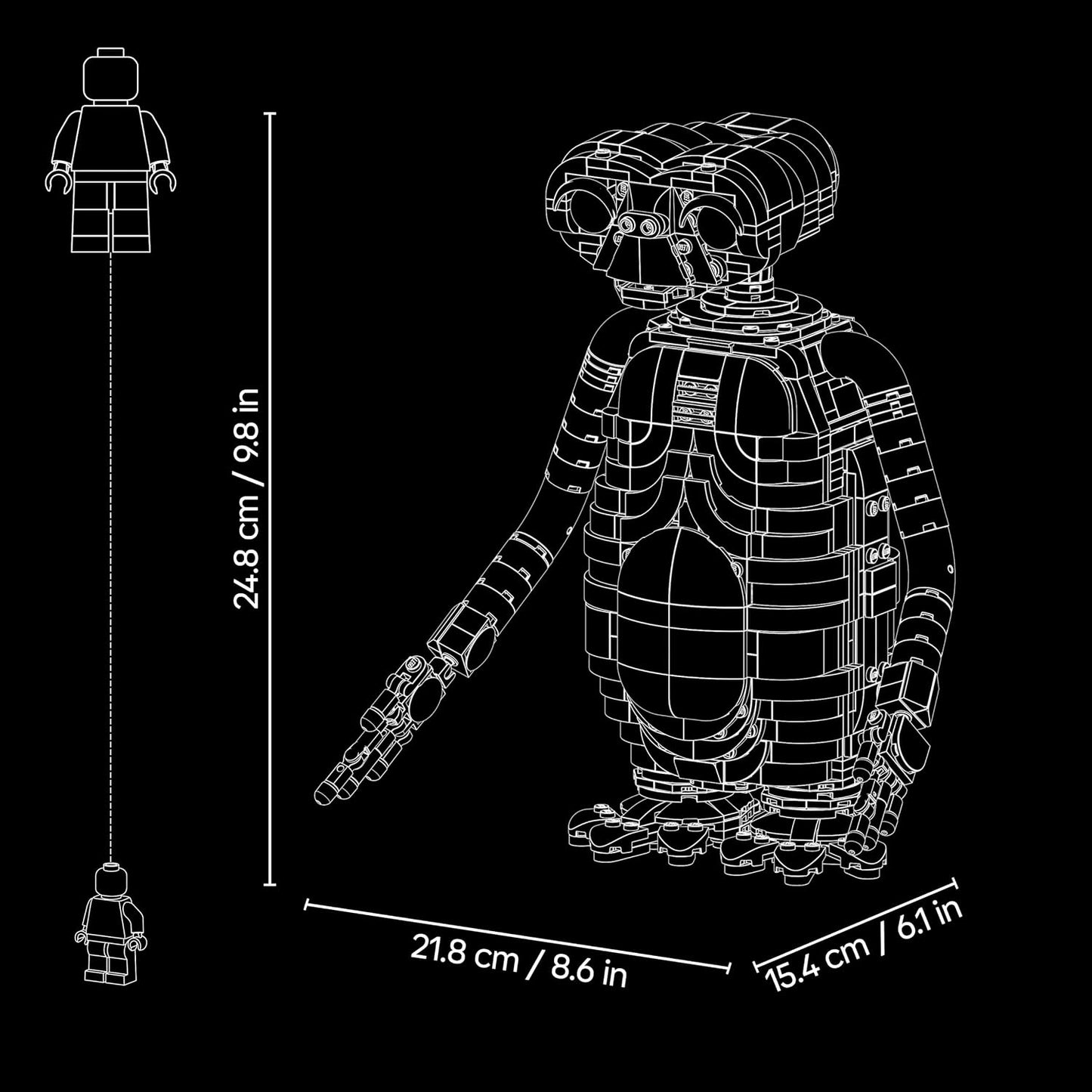 LEGO Ideas E.T. the Extra-Terrestrial Bouwpakket voor Volwassenen - Verstelbare Alien Figuur met Verlichtingssteen en Bloempot - Kantoor Decoratie & Woondecoratie - Cadeau voor Mannen en Vrouwen 21370
