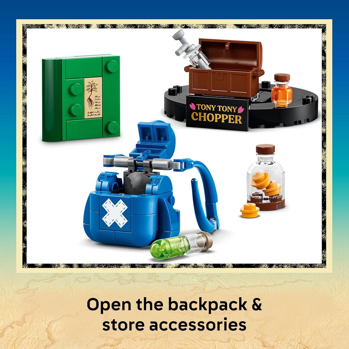 LEGO ONE PIECE Tony Tony Chopper Figuur – Verzamelbaar Speelgoed voor Kinderen met Accessoires – Schattige Kinderkamer Decoratie – Cadeau voor Jongens en Meisjes vanaf 9 Jaar en Fans – 75643