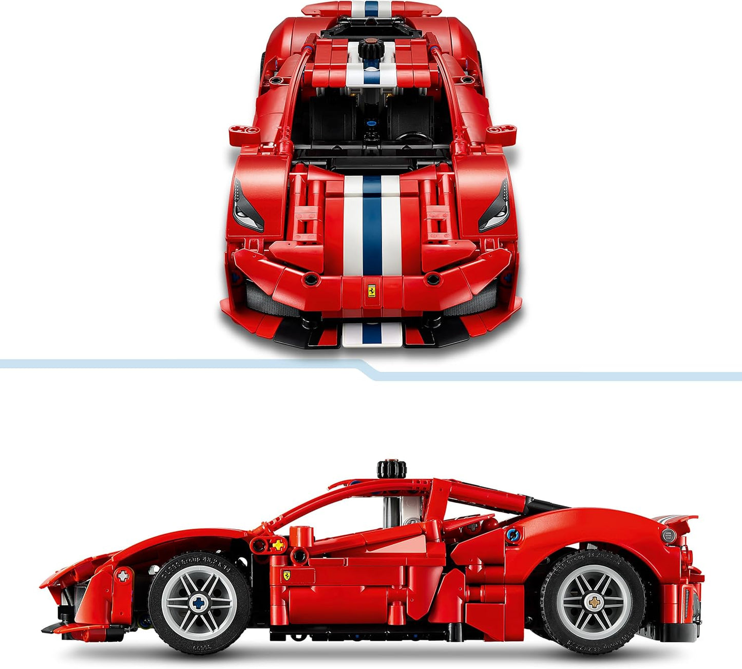 LEGO Technic Ferrari 488 PISTA Auto Speelgoed voor Kinderen vanaf 9 Jaar - Kinderkamer Decoratie - met Besturing, V8-Motor, Bewegende Zuigers en Differentieel - Cadeau voor Jongens en Meisjes 42235