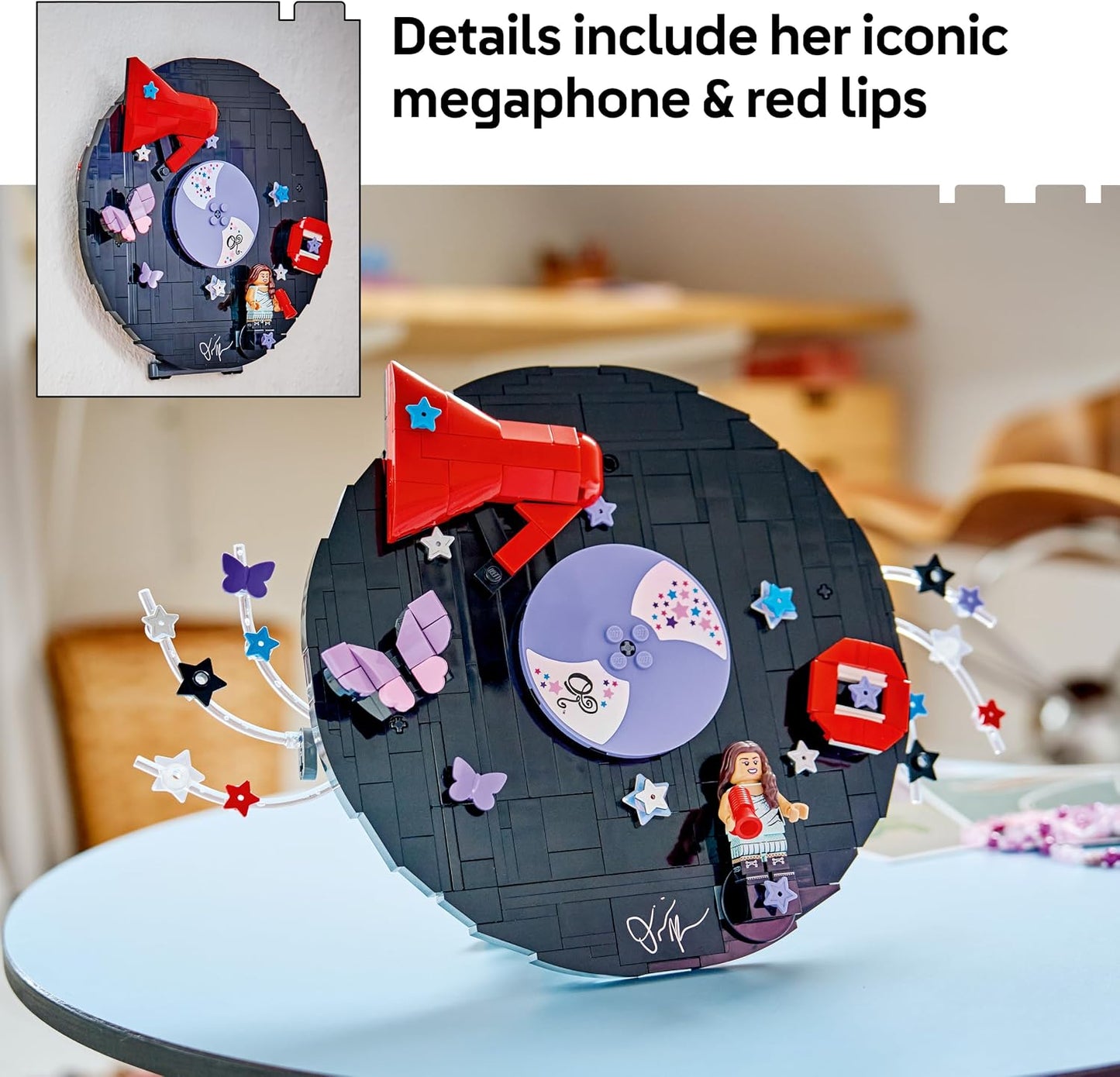 LEGO Editions Olivia Rodrigo's Vinyl - Toy w/Record Model, Minifigure & Accessories - Desk or Wall Decor - Music Gift for 10+ Year Old Girls, Boys & Fans - 43028