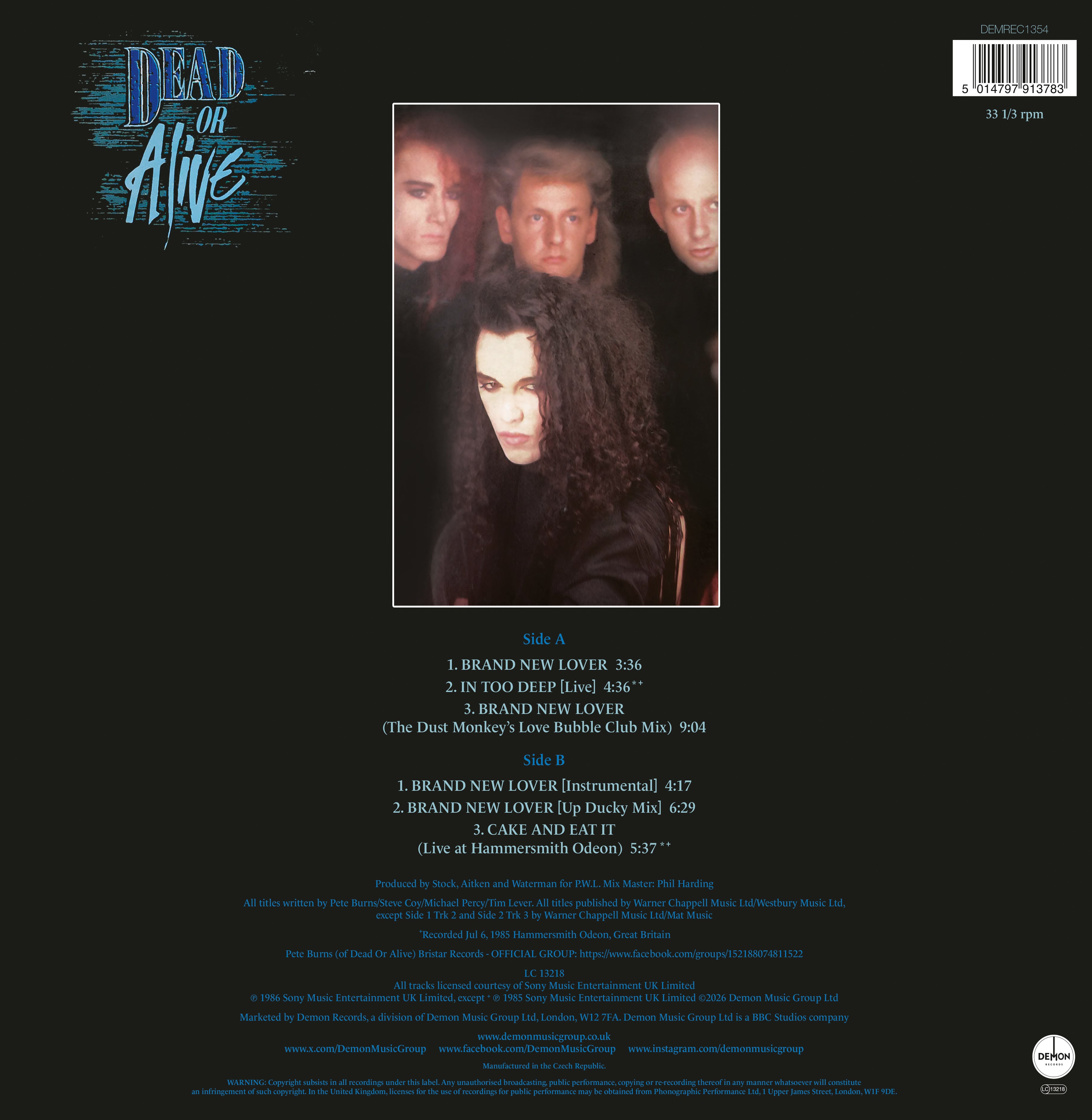 Brand New Lover (140G Translucent Blue Vinyl)