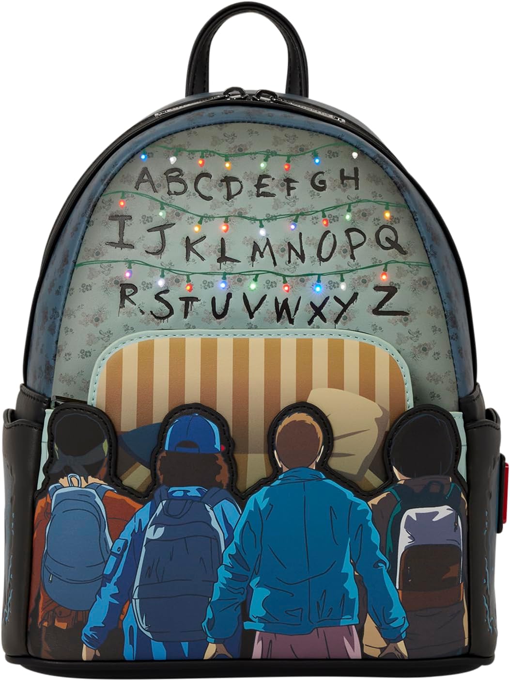 Loungefly Netflix: Stranger Things - Characters - 10th Anniversary - Light-Up Mini Backpack - Collectible Bags