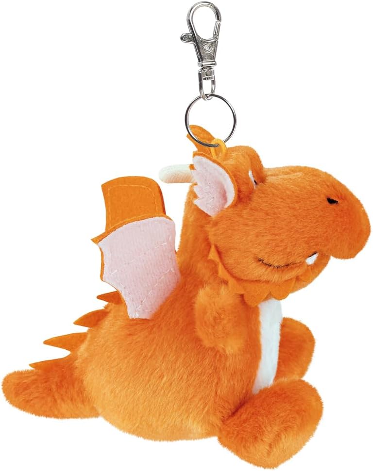 AURORA - 61682 - ZOG Palm Pals Clip-On Soft Toy - 10cm - Orange - Fun Collectable Plush for Kids and Adult Collectors - Perfect for Birthdays, Gifts or any occasion