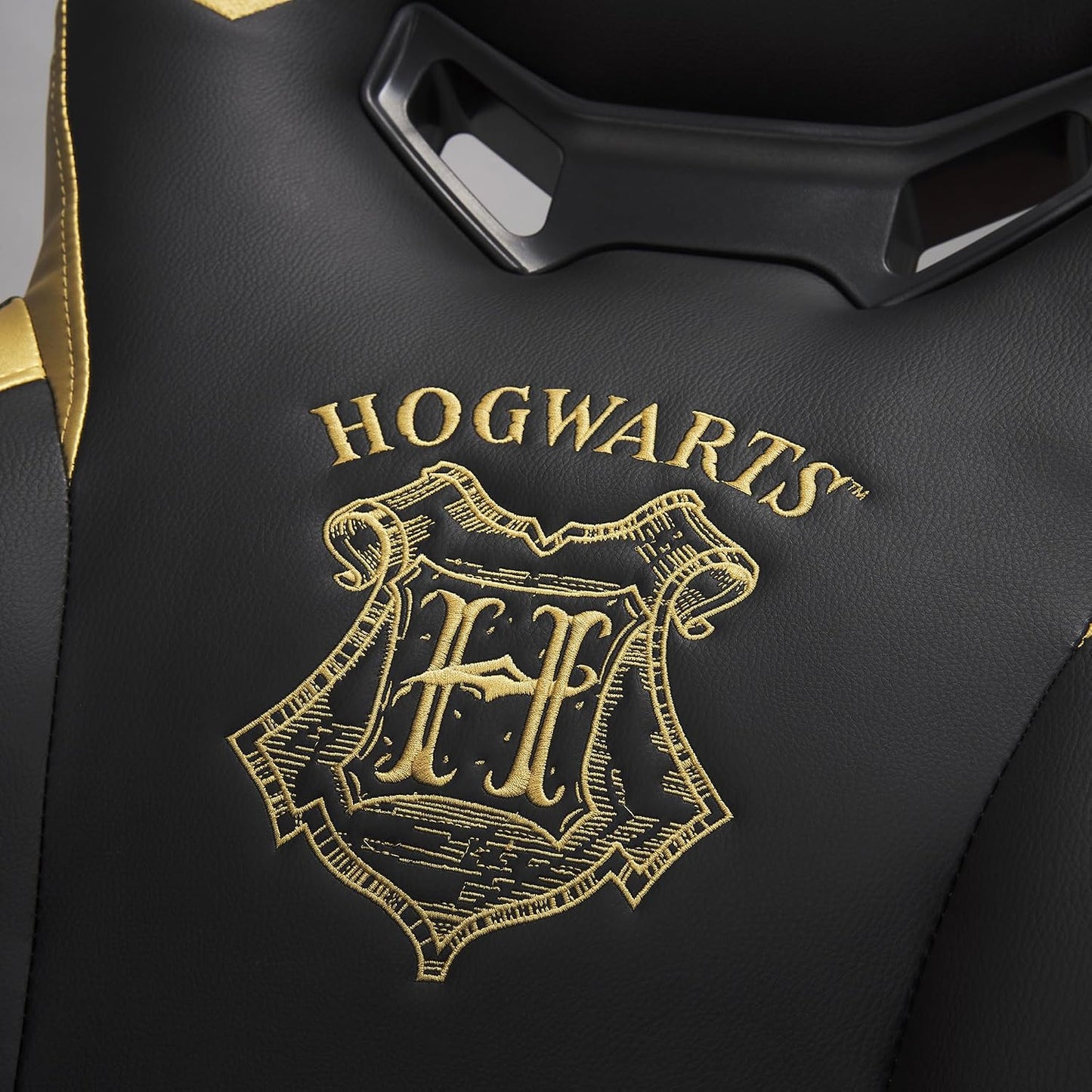 Subsonic Harry Potter - Junior gamer chair - Gaming office chair Black and gold - Official License | Official Harry Potter black & gold gamer office chair — 5cm HD foam, embroidery, ergonomic & height-adjustable rocking seat