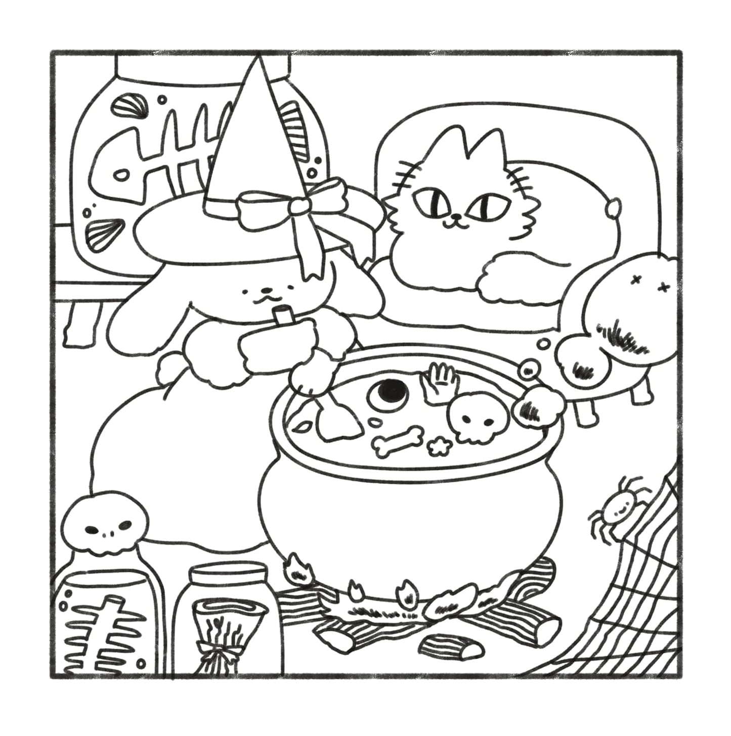 Cozy Creepy: Cute and Relaxing Coloring Book