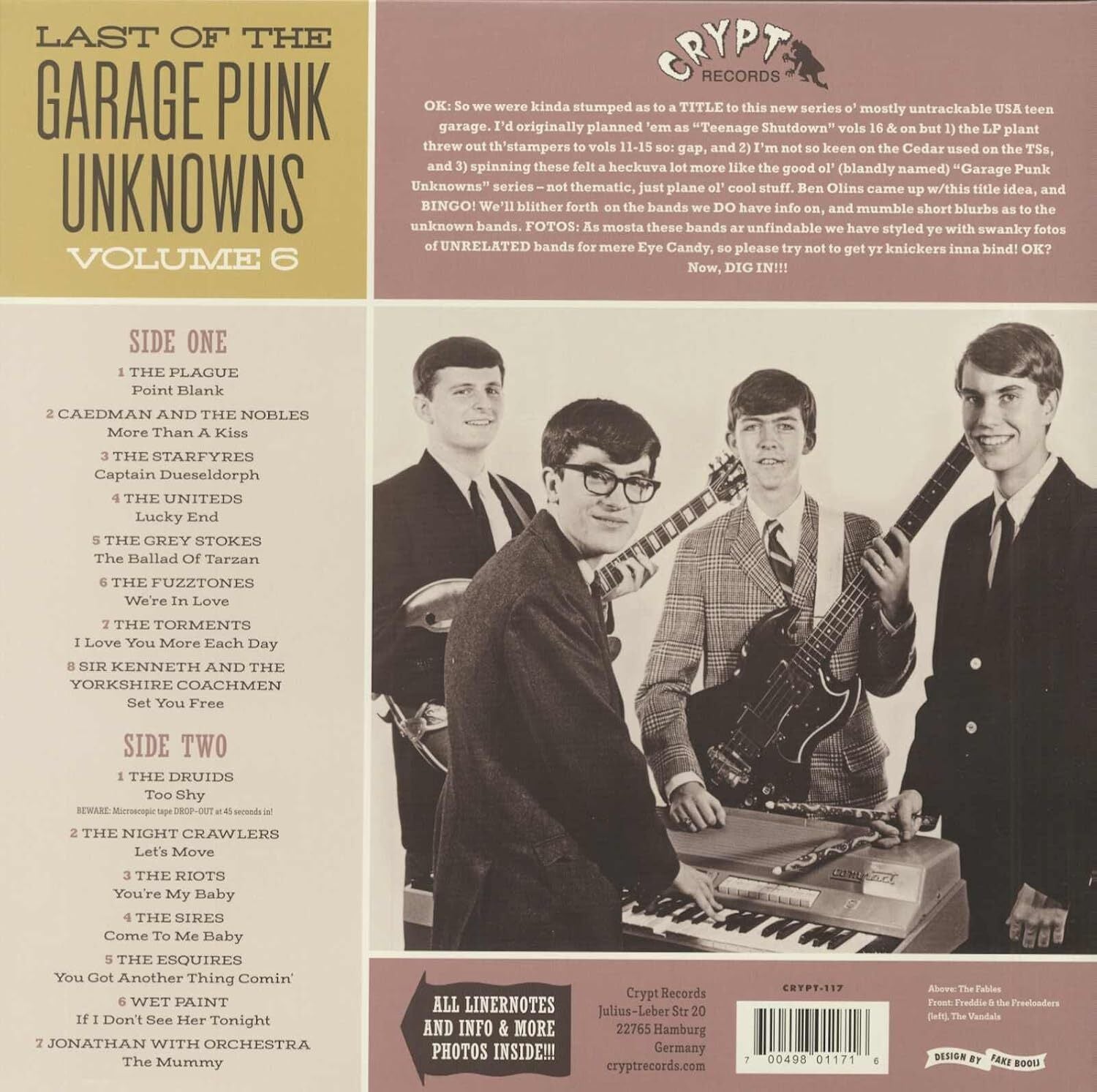 Last of the Garage Punk Unknowns (Vol. 6): Beware! Noisy & Ultra-crudely Recorded Garage 1965-1967