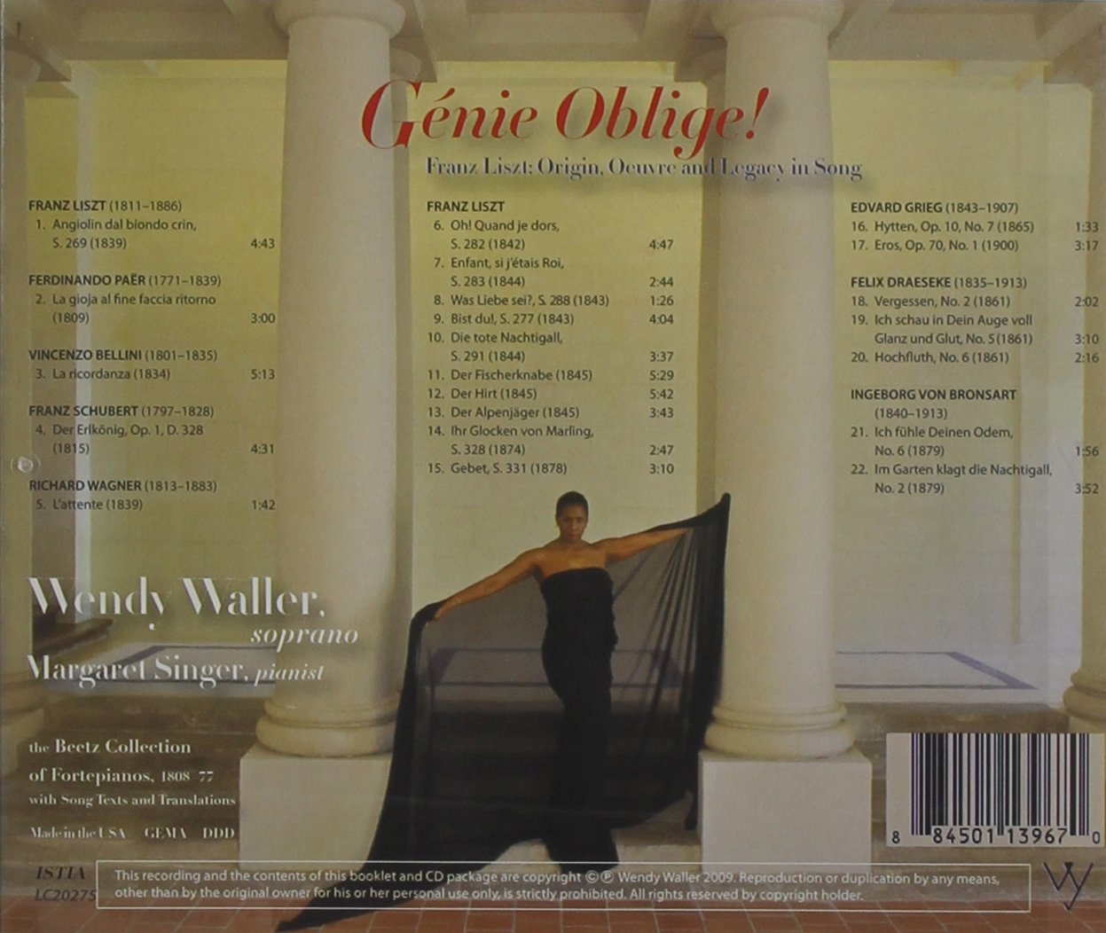 Génie Oblige! Franz Liszt: Origin, Oeuvre & Legacy in Song