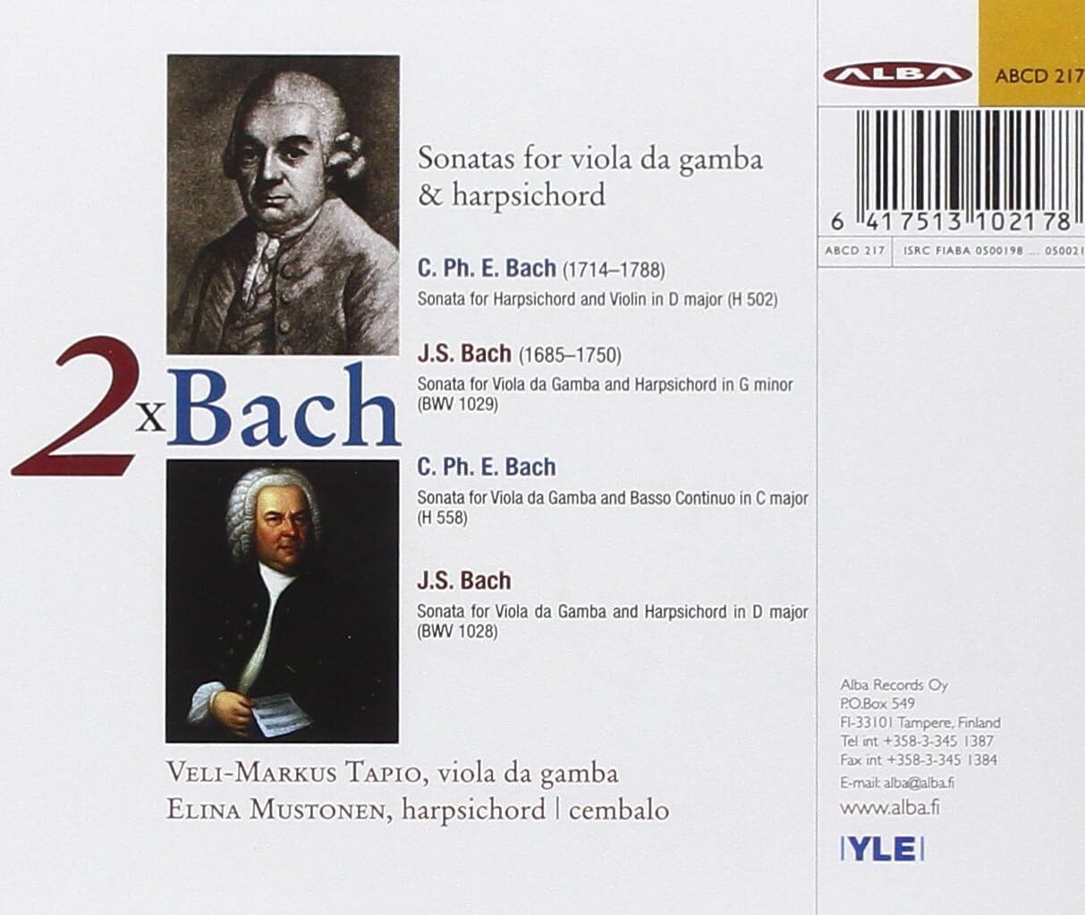 2x Bach: Sonatas for Viola Da Gamba & Harpsichord