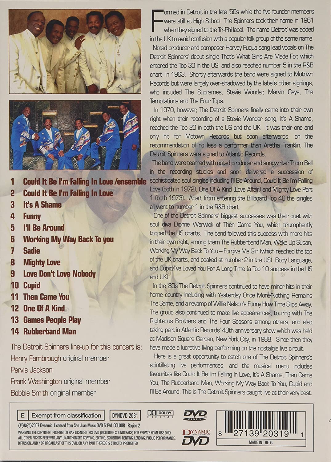 The Detroit Spinners - Live in Concert