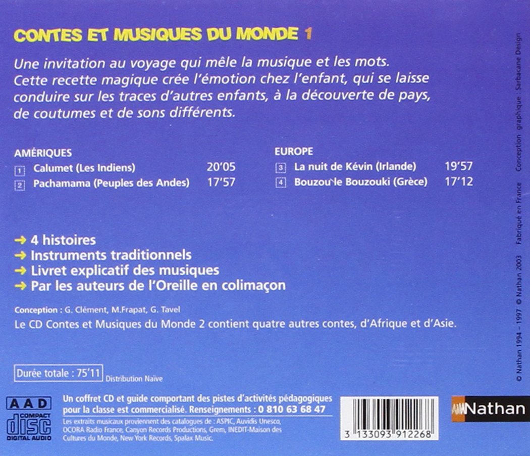 Contes et musiques du monde Vol. 1 : 4 contes pour découvrir les musiques d'Europe et des Amériques