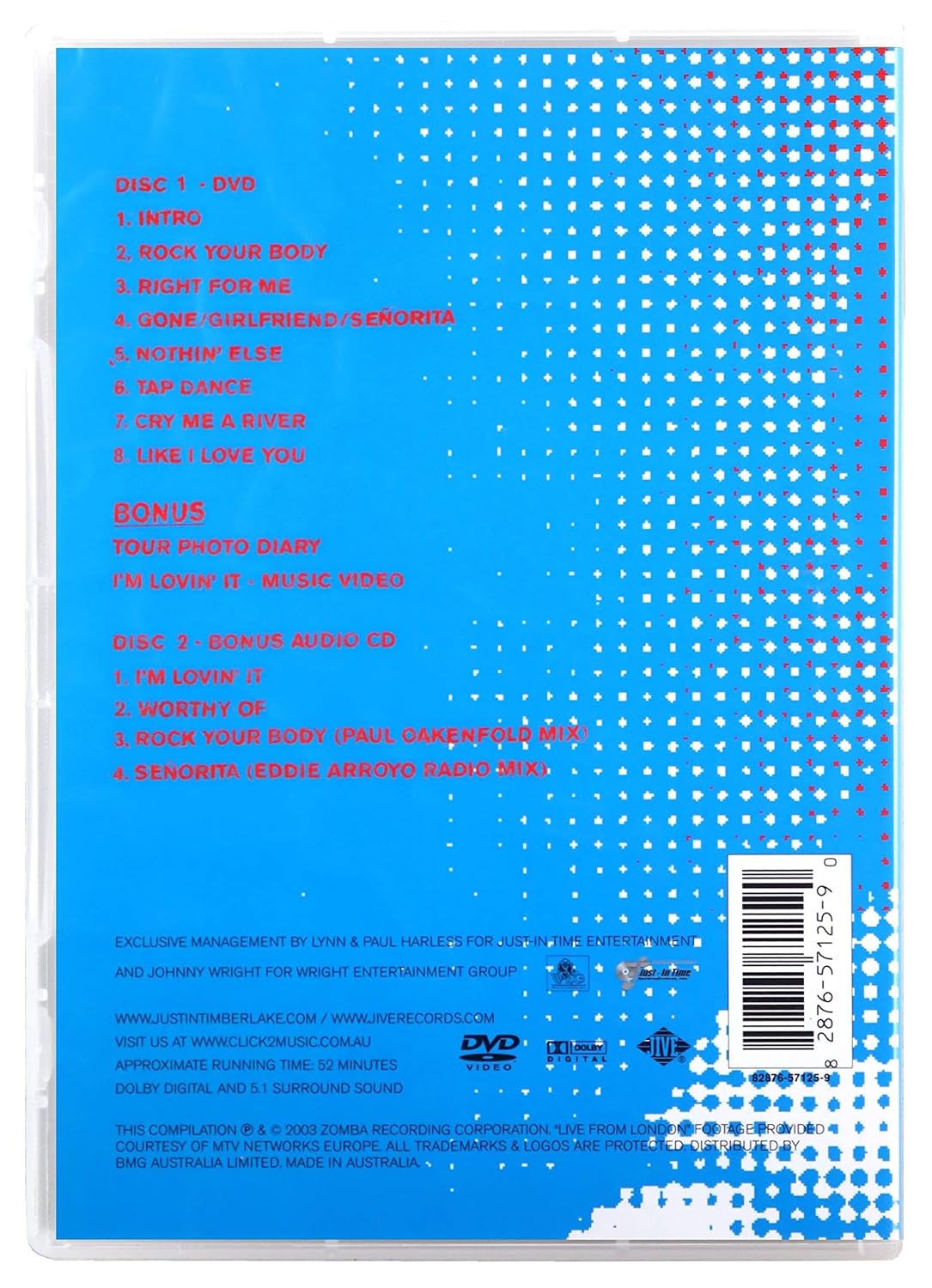 Justin Timberlake : Live From London (2003