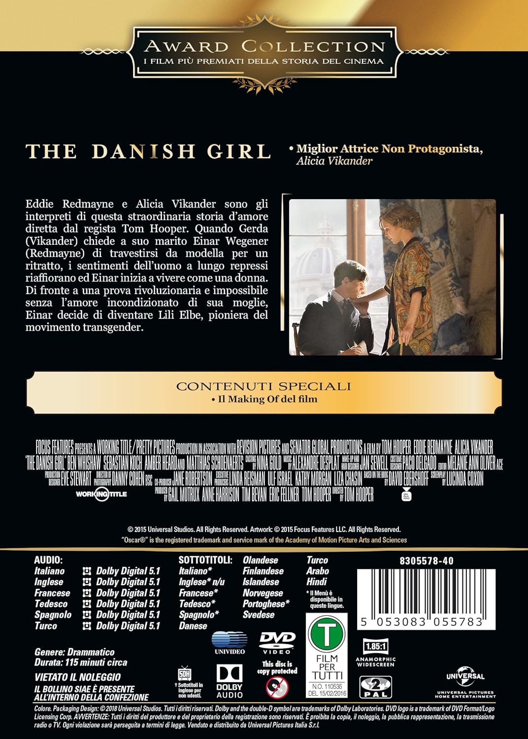 the danish girl DVD Italian Import