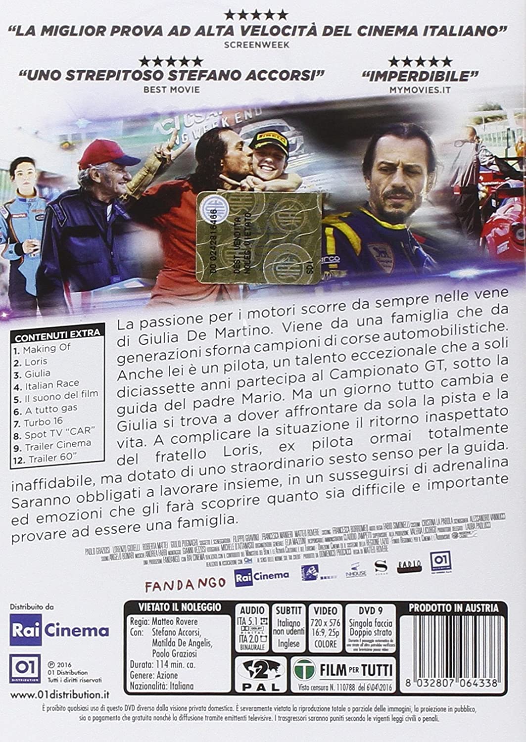 veloce come il vento DVD Italian Import