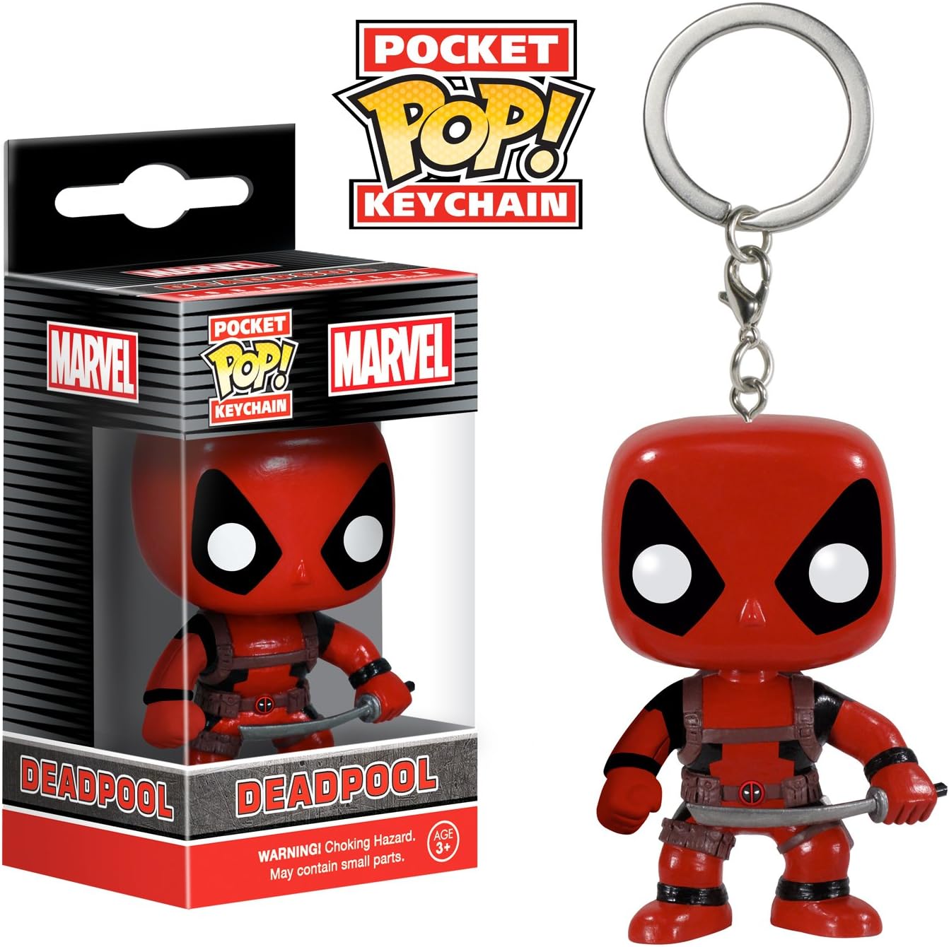 Funko Pocket POP! - Marvel: Keychain - Deadpool - Neuartiger Schlüsselanhänger - Vinyl-Minifigur Zum Sammeln - Strumpffüller - Geschenkidee - Offizielle Handelswaren - Movies Fans - Minifigur