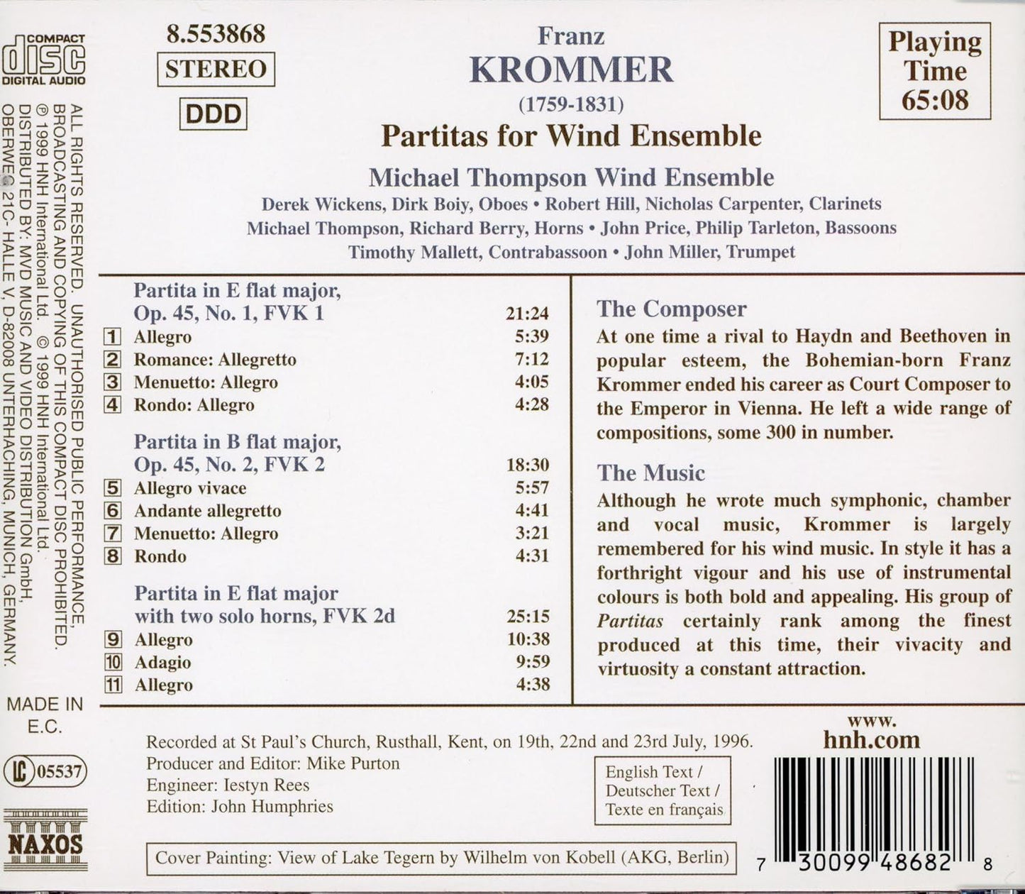 Partitas for Wind Ensemble