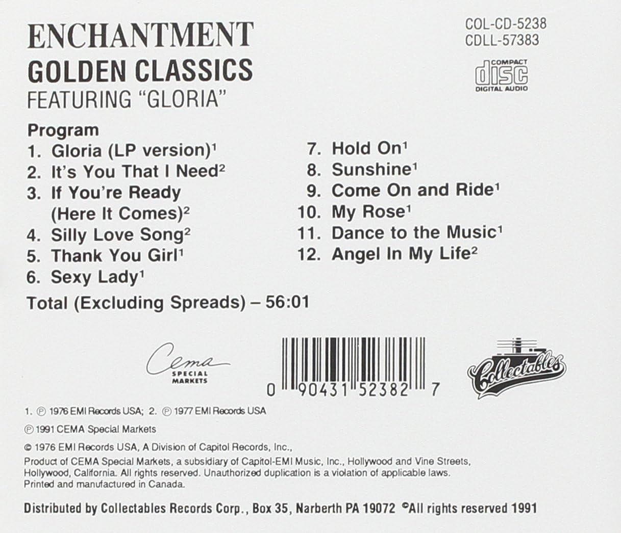Golden Classics Featuring "Gloria"