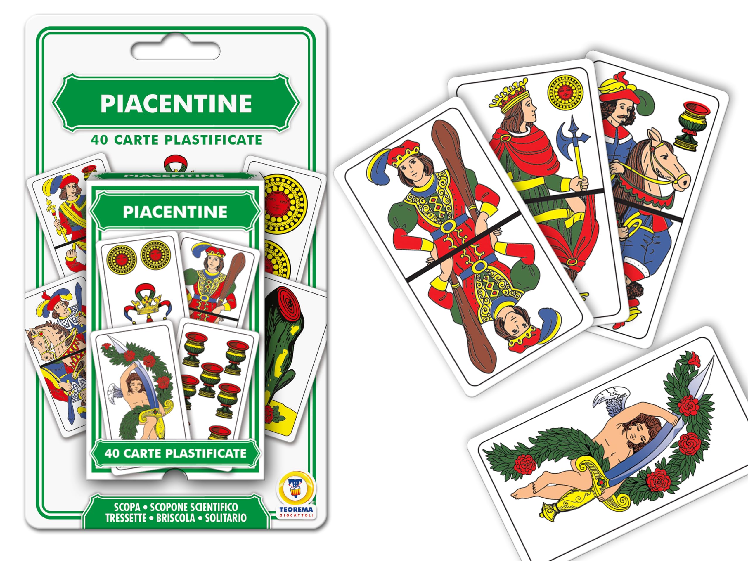 Teorema - Deck of Piacentine Cards (Italy), consisting of 40 Regional Playing Cards