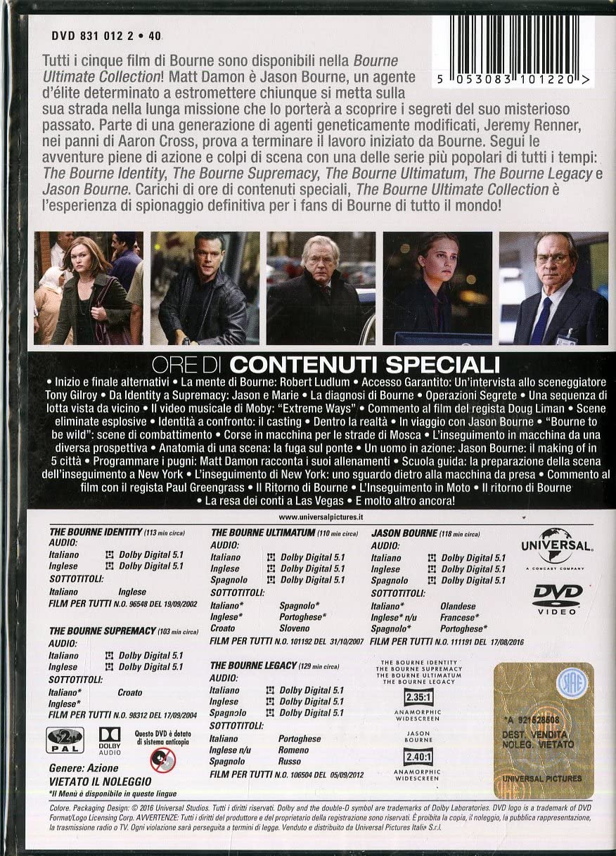 bourne - movie collection (5 dvd) box set DVD Italian Import