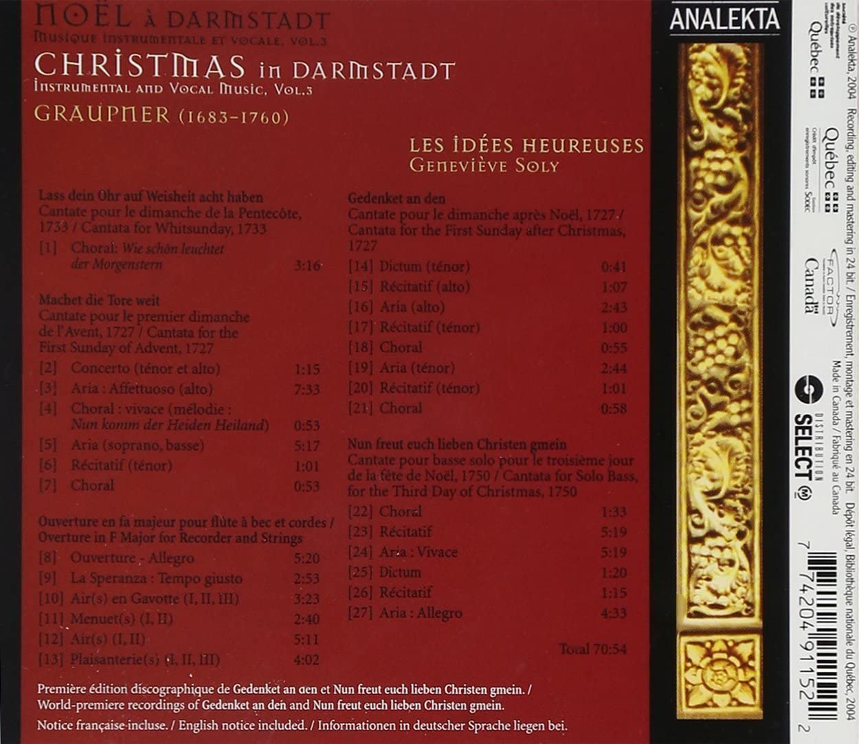 Graupner: Christmas In Darmstadt
