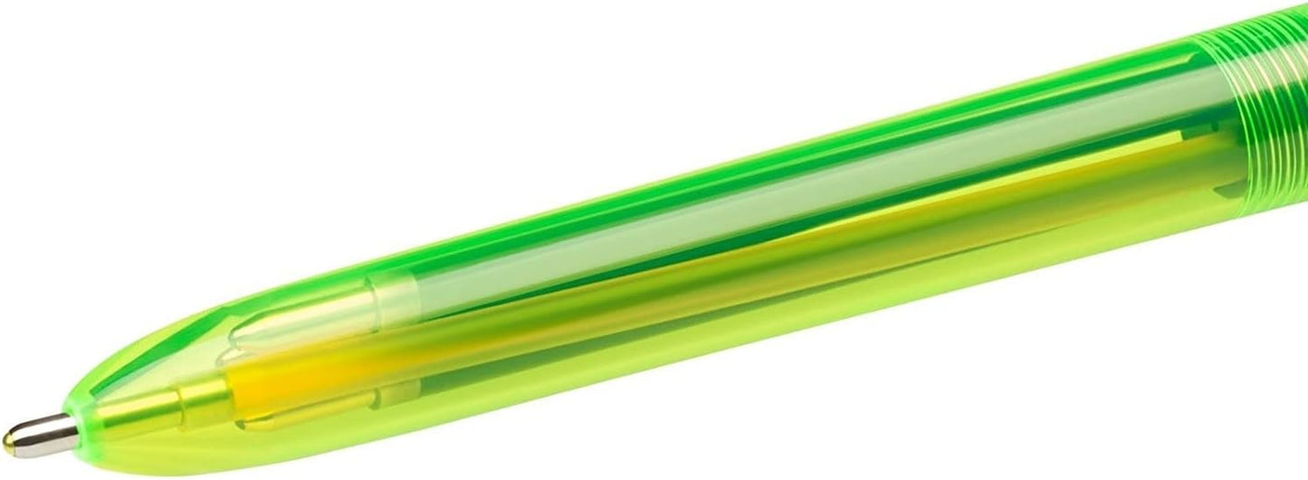 Bic 4 Colour Fluo Black/Blue/Red/Yellow Highlighter Pack 12
