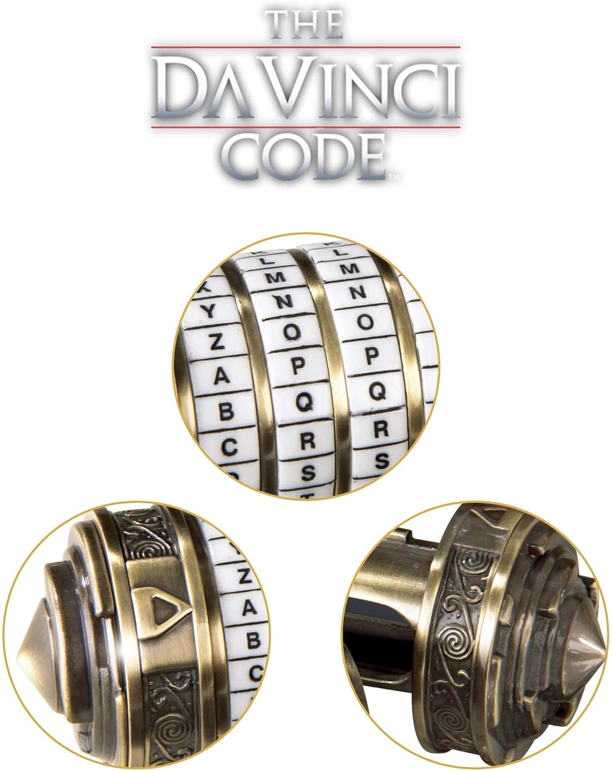 The Noble Collection Da Vinci Code Mini Cryptex - 4in (10cm) Officially Licensed Miniature Working Movie Prop Replicas Gifts