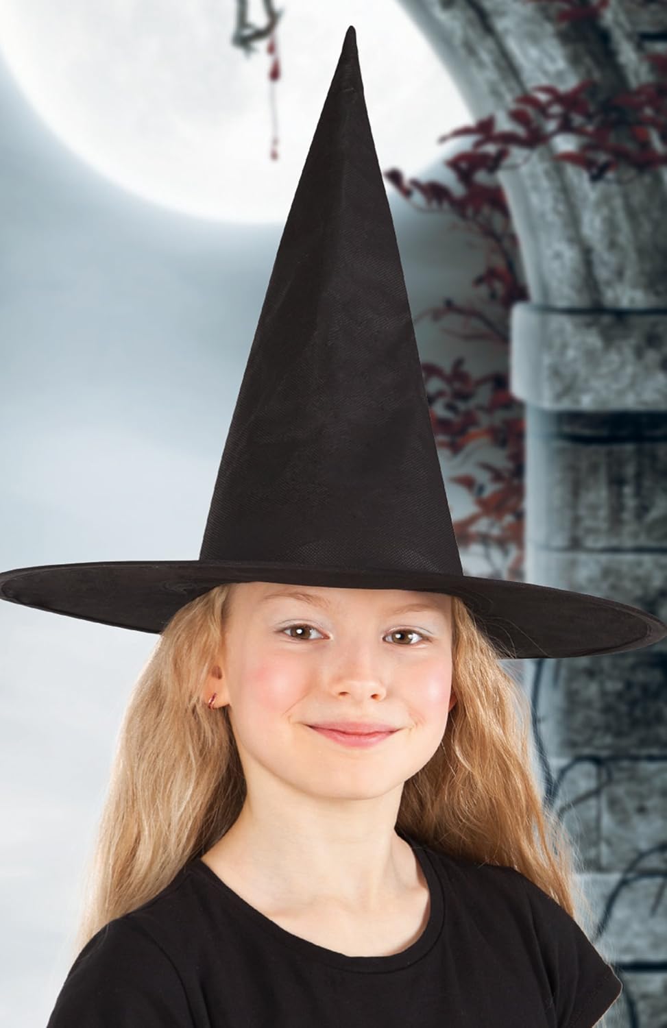Boland-10102032 Cappello Streghetta Ursula per Bambini, Nero, 96919