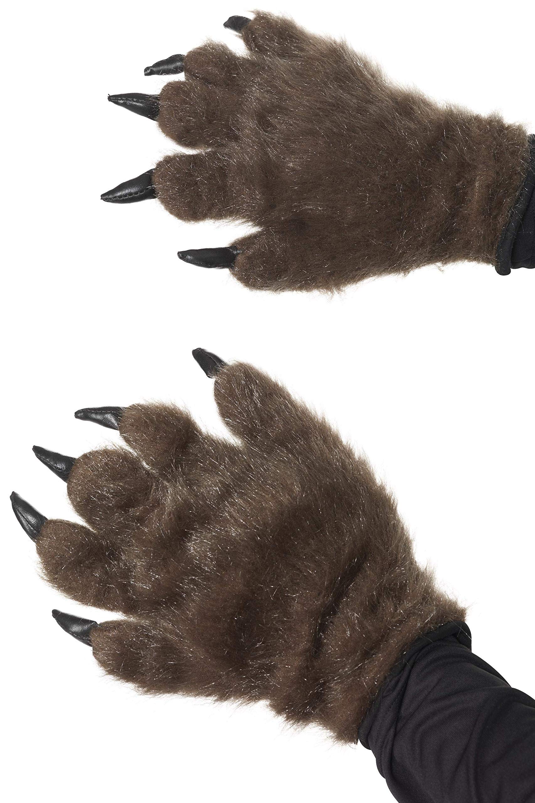 Smiffys Hairy Monster/Animal Hands, Brown