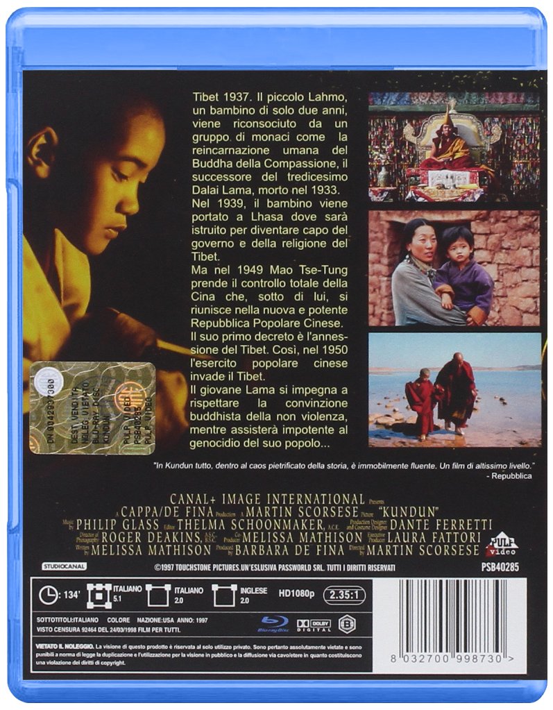 kundun (blu ray) BluRay Italian Import