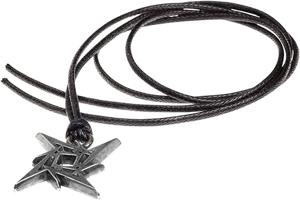 Alchemy Rocks Metallica Ninja Star Pendant Necklace (Black/Silver