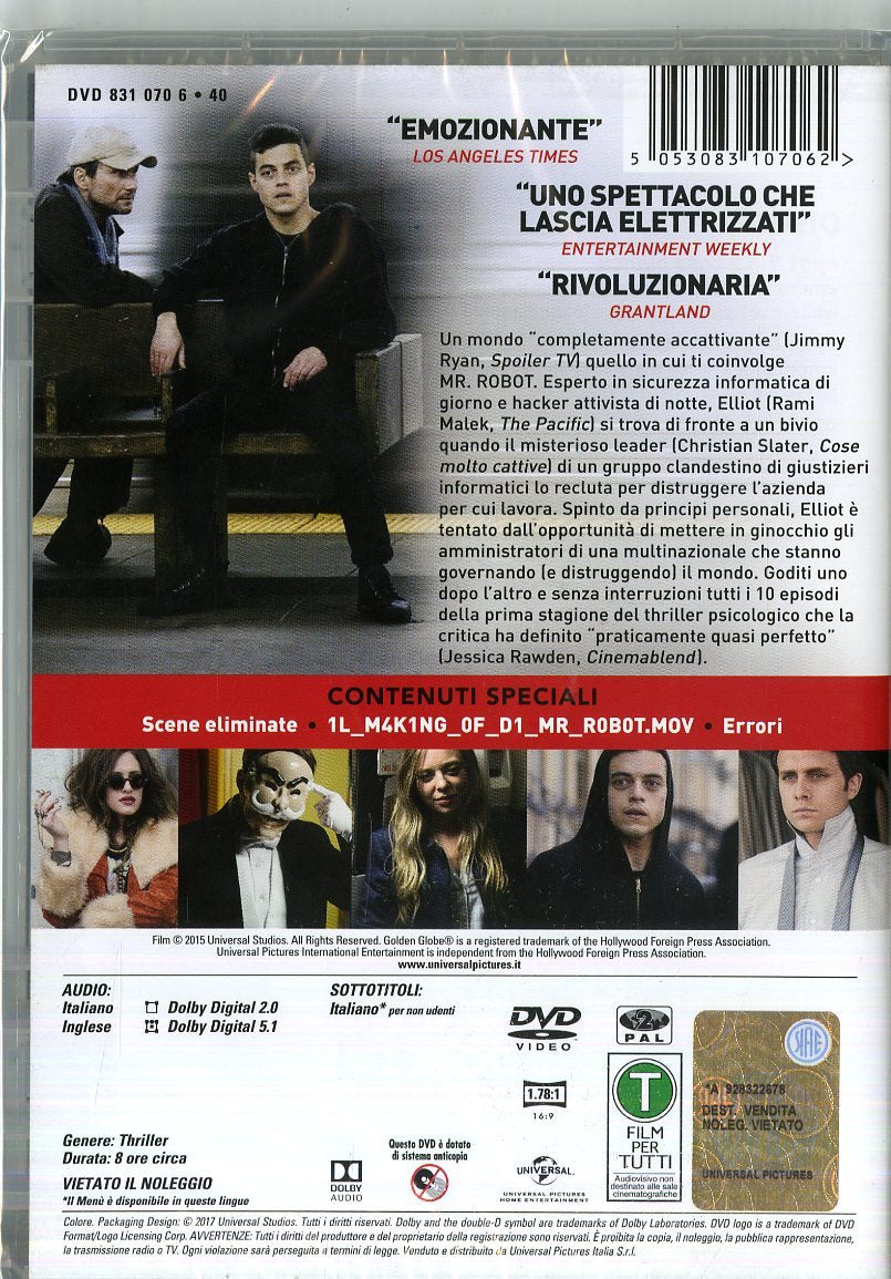 mr. robot - season 01 (3 dvd) box set DVD Italian Import