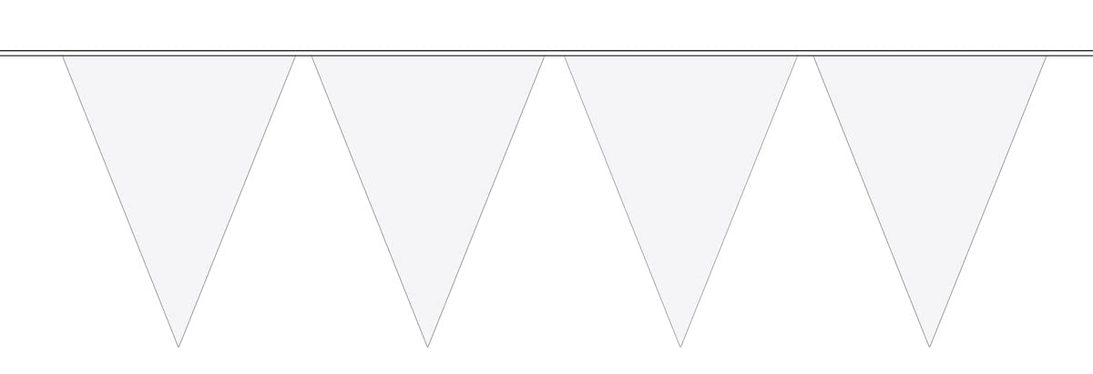 Creative - Guirnalda para fiestas de 10 m y 15 banderas, color blanco (22621)