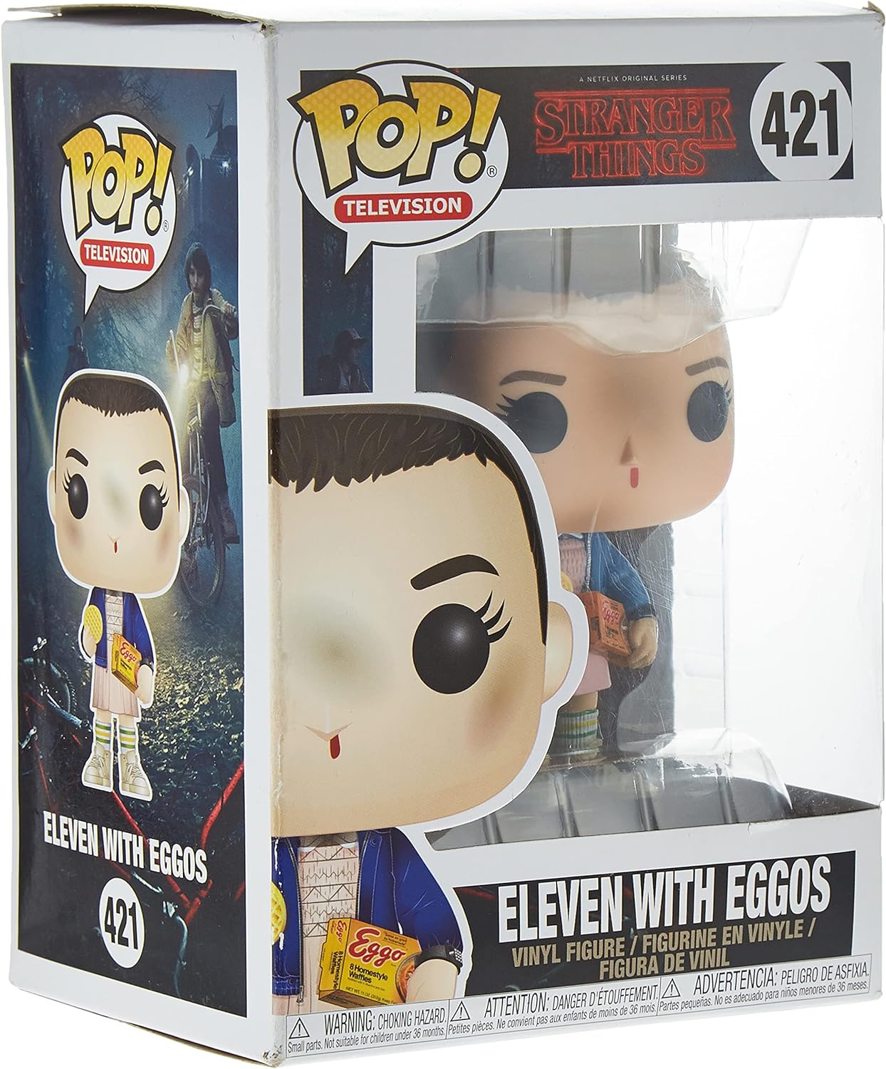 Eleven (Chase): P o p ! TV Vinyl Figurine Bundle with 1 Compatible 'ToysDiva' Graphic Protector (421 - 13318 / A