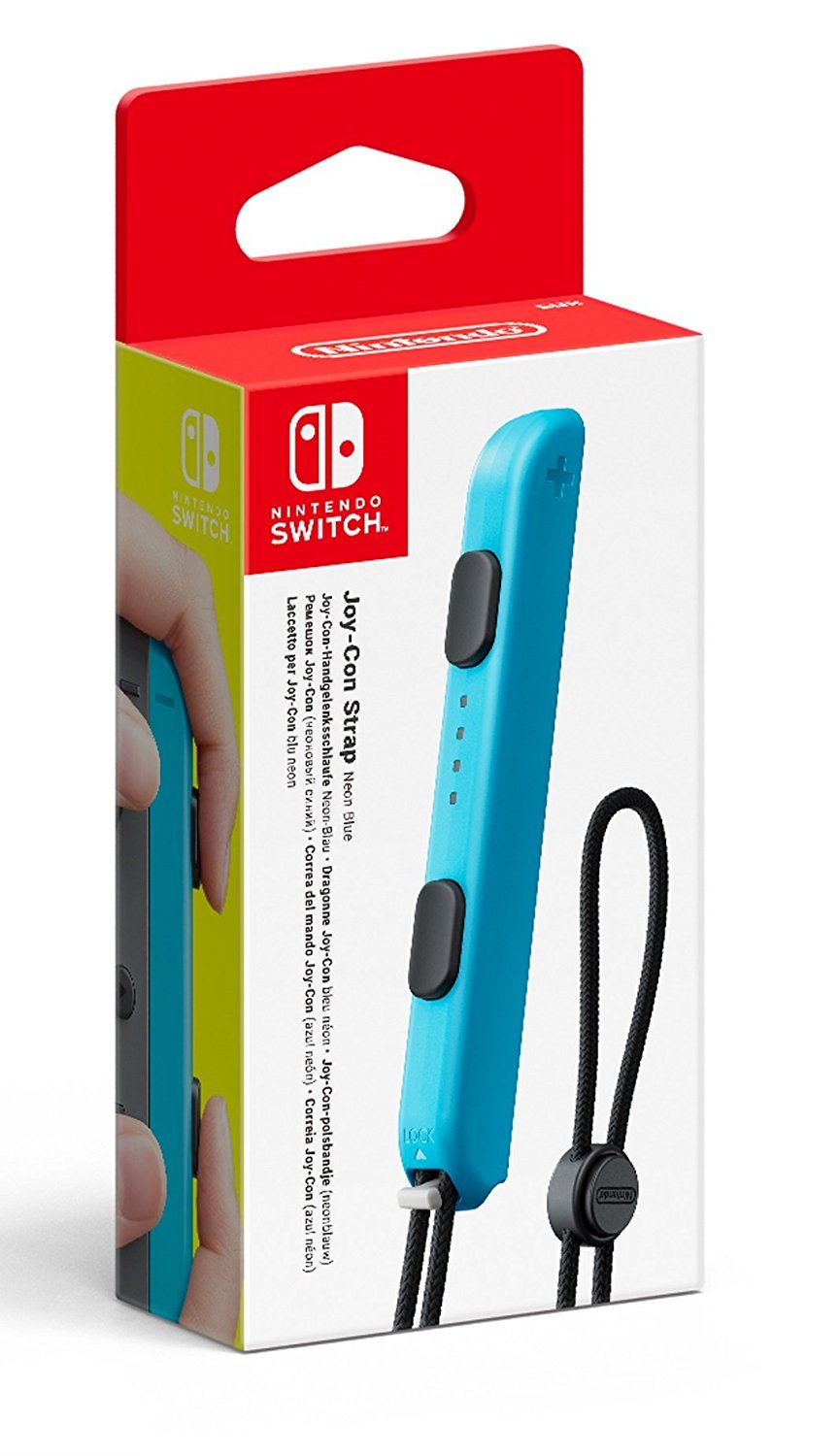 Nintendo 250012 Joycon Band Controleur, Blauw (Nintendo Switch) Joy-Con Handgelenksschlaufe Neon-Blau