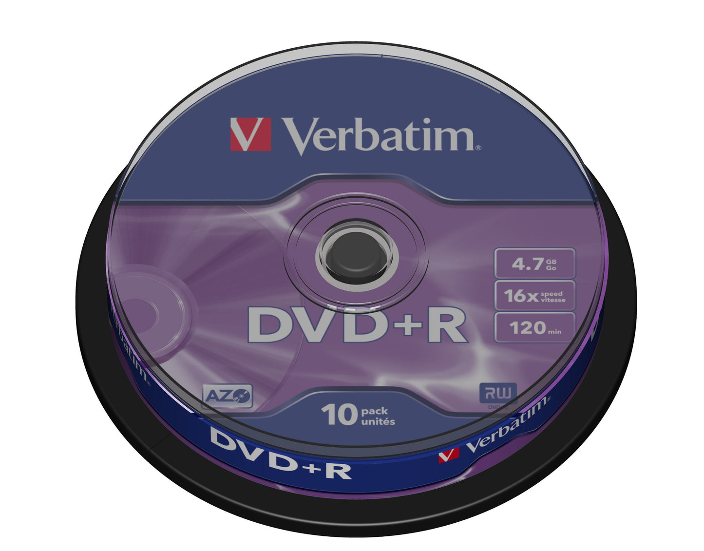 Verbatim DVD+R 16x Matt Silver 4.7GB, 10er Pack Spindel, DVD Rohlinge, 16-fache Brenngeschwindigkeit & Hardcoat Scratch Guard, DVD leer, Rohlinge DVD, DVD Rohlinge Spinde