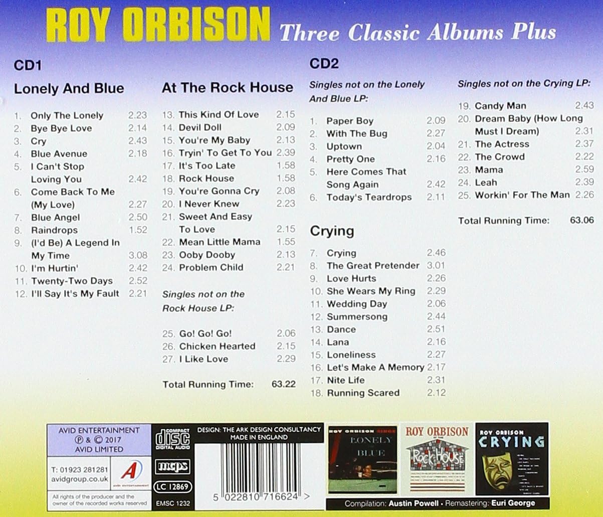 Roy Orbison - Three Classic Albums Plus