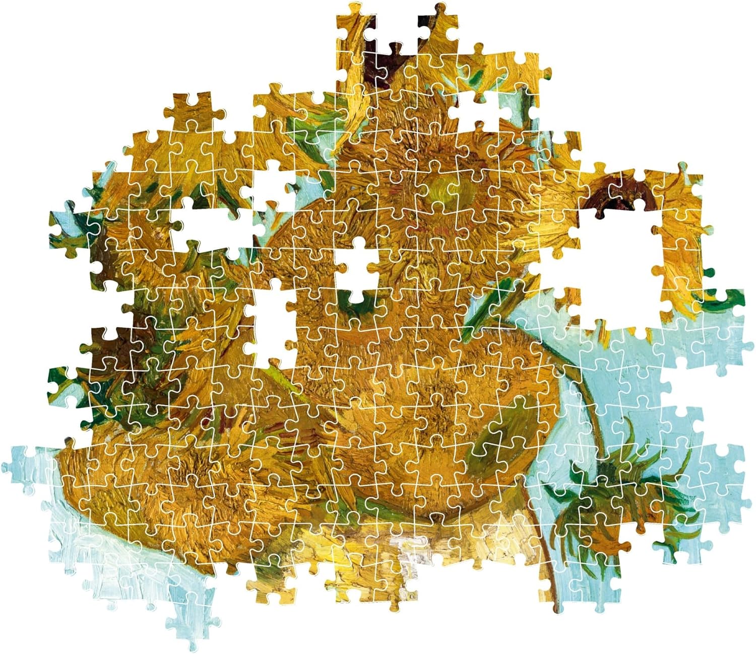 Clementoni 31438 van Gogh – Vase mit Sonnenblumen – Puzzle 1000 Teile, Museum Collection, Geschicklichkeitsspiel für die ganze Familie, Erwachsenenpuzzle ab 14 Jahren Sonnenblumen, Van Gogh