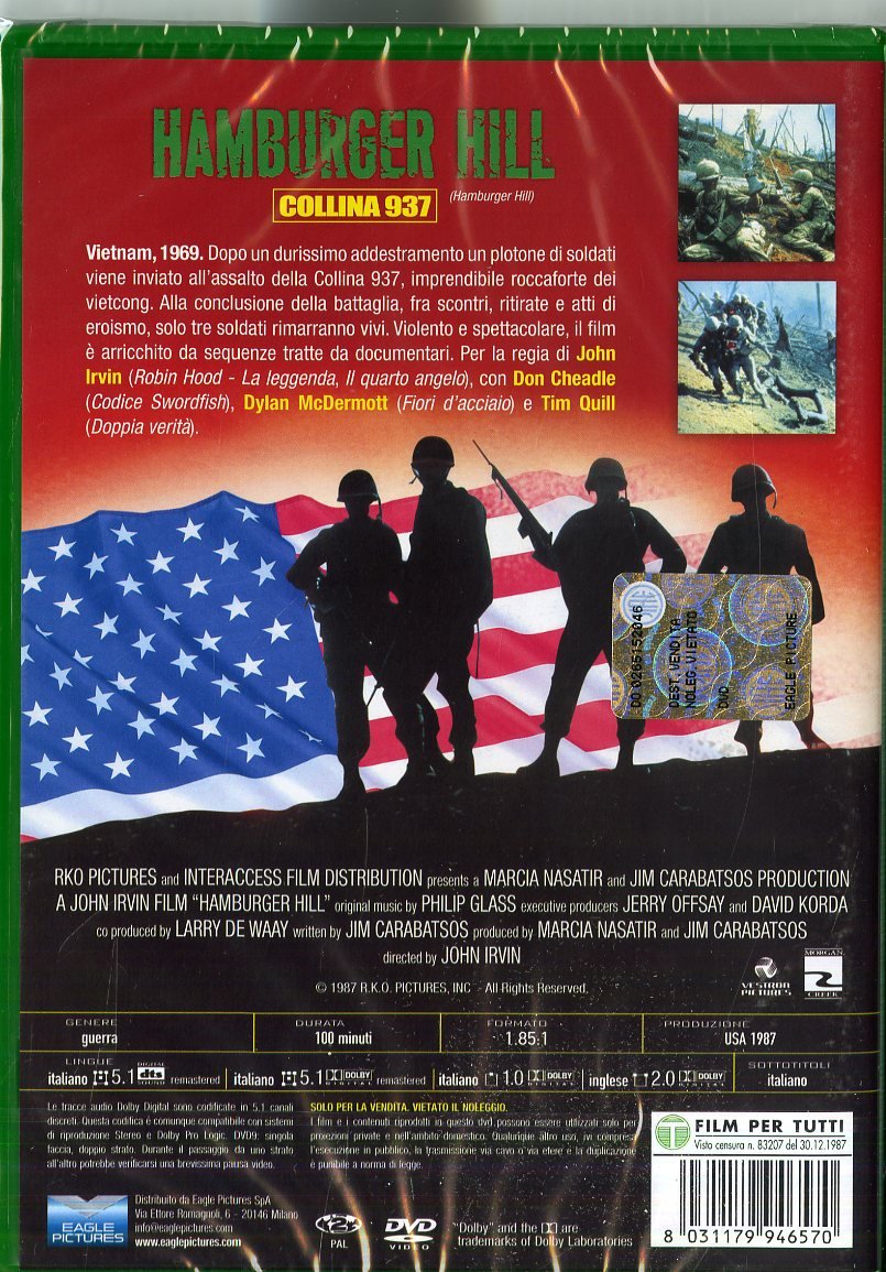 Hamburger Hill Indimenticabili DVD