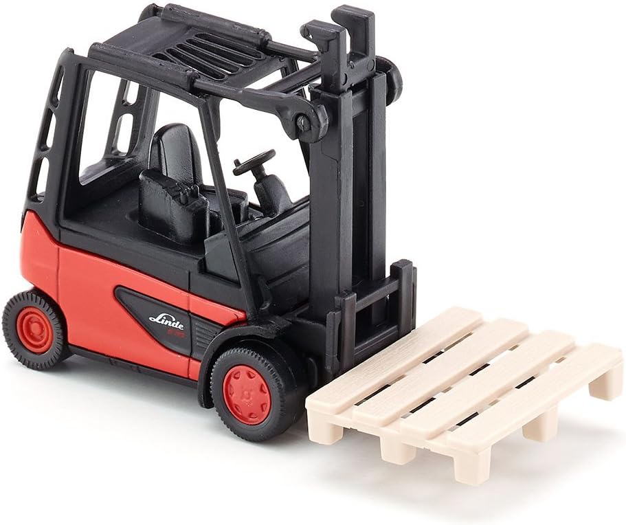siku 1311, Forklift, Metal/Plastic, Red/Black, Incl. 1 pallet, Movable fork