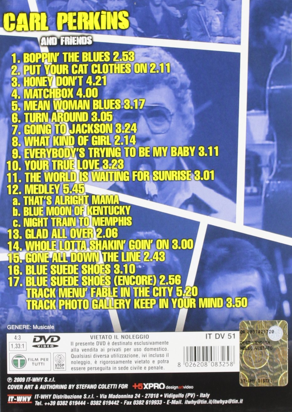 carl perkins and friends dvd Italian Import