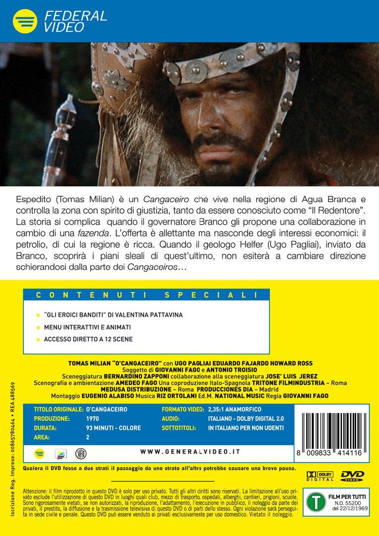o'cangaceiro dvd Italian Import