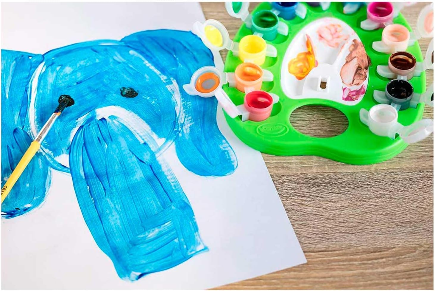 CRAYOLA i Washable Tempere Set with Brush, 12 Assorted Colours, Creative Activity for Children, 54-1066