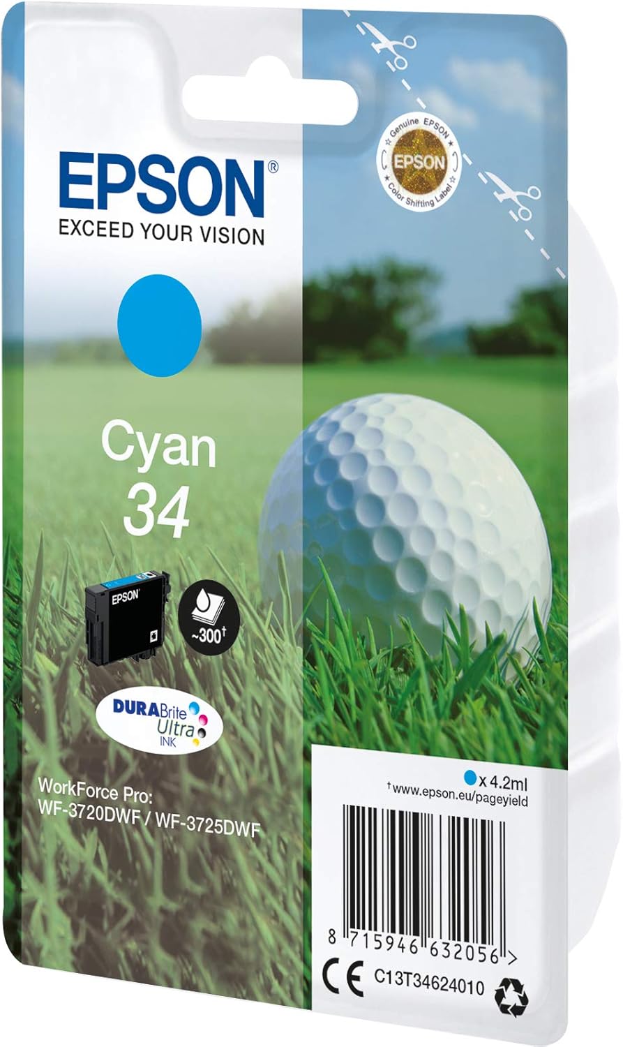 Epson Original 34 Tinte Golfball (WF-3720DWF, WF-3725DWF