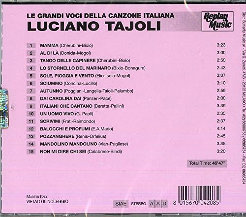 Le Grandi Voci Della Canzone Italiana
