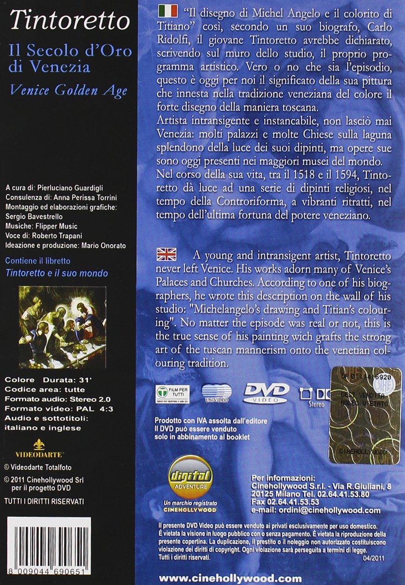 Tintoretto E Il Secolo D'Oro Di Venezia (Dvd+Booklet