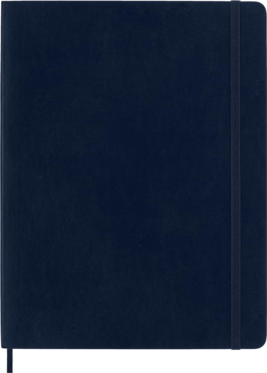 Moleskine Classic Plain Paper Notebook - Soft Cover and Elastic Closure Journal - Color Sapphire Blue - X- Large 19 x 25 A4 - 192 Pages