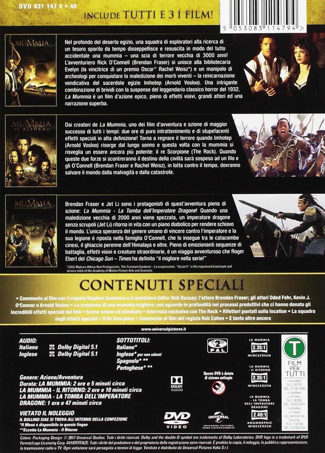 la mummia - trilogia (3 dvd) box set DVD Italian Import